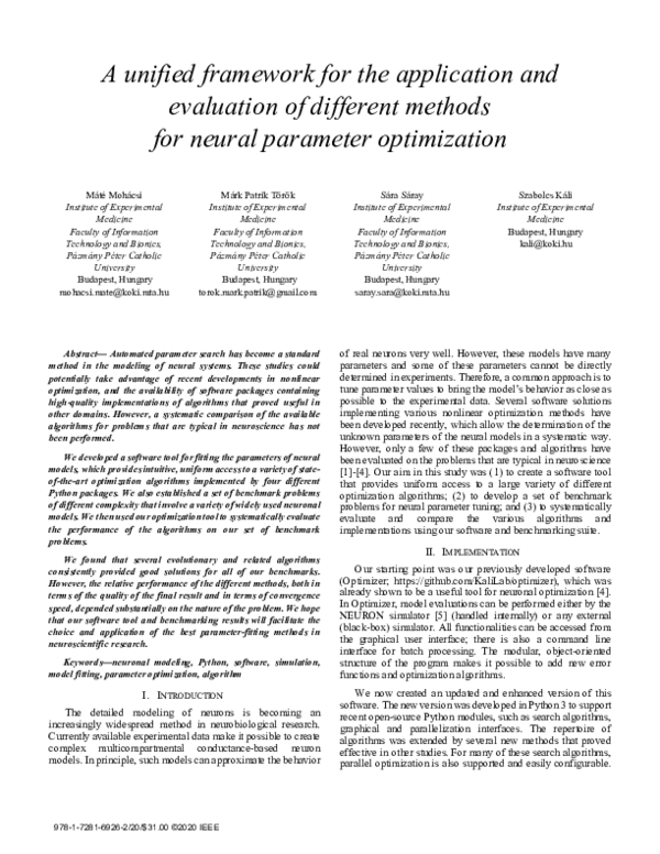 (PDF) A unified framework for the application and evaluation of ...