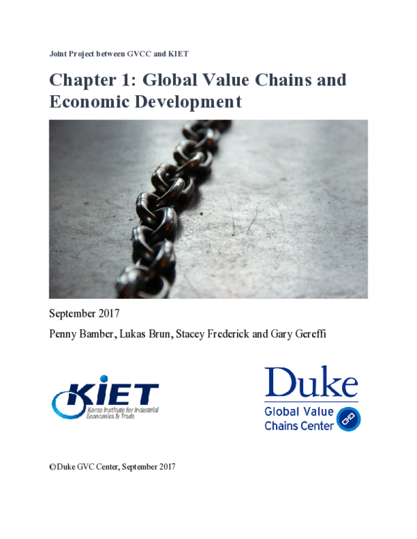 (PDF) Chapter 1 : Global Value Chains and Economic Development ...