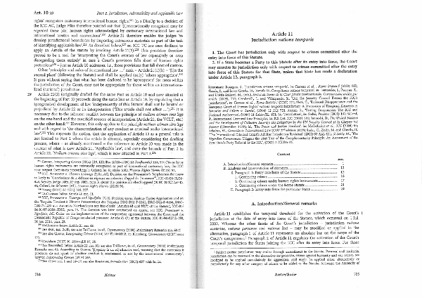 (PDF) Article 11, Jurisdiction ratione temporis (4th ed.)