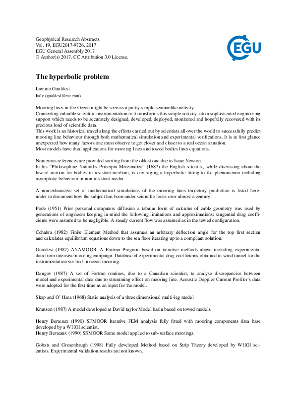 (PDF) The hyperbolic problem