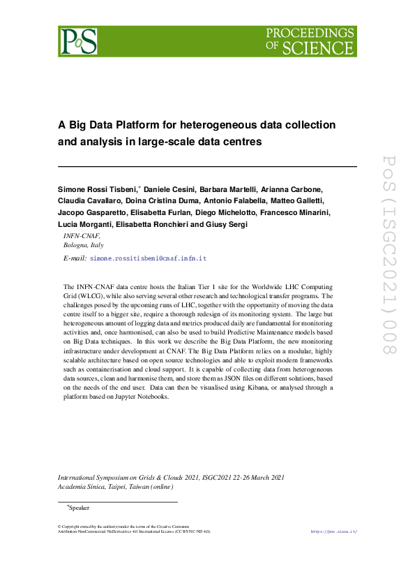 (PDF) A Big Data Platform for heterogeneous data collection and ...