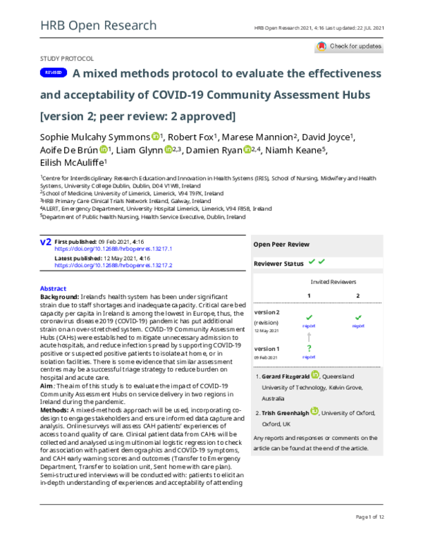 (PDF) A mixed methods protocol to evaluate the effectiveness and ...