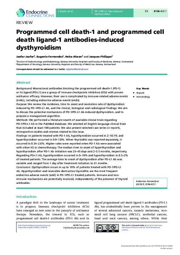 (PDF) Programmed cell death-1 and programmed cell death ligand-1 ...
