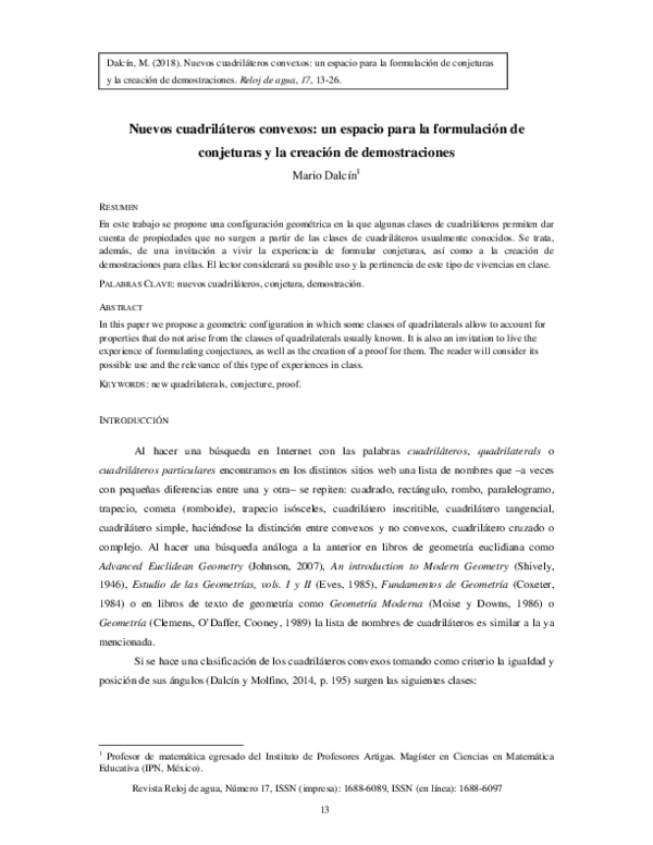 (PDF) Nuevos cuadriláteros convexos: Un espacio para la formulación de ...