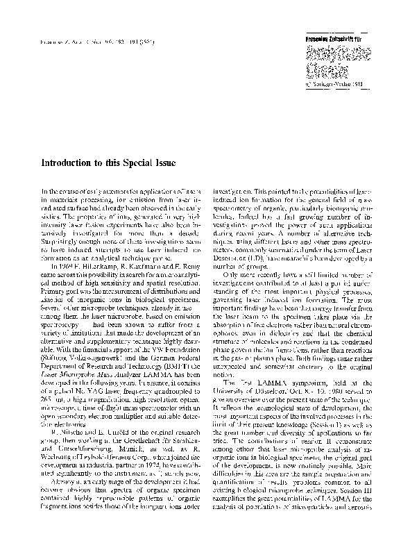 (PDF) Introduction to this special issue