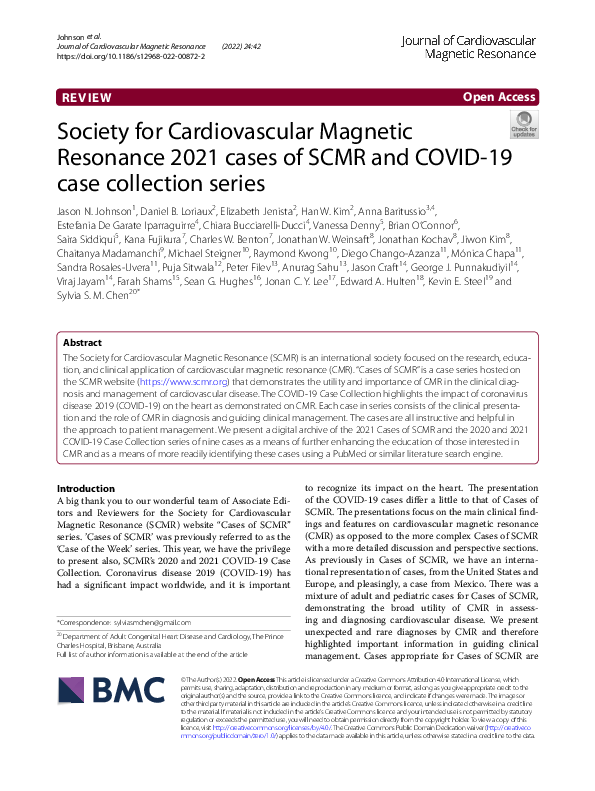 (PDF) Society for Cardiovascular Magnetic Resonance 2021 cases of SCMR ...