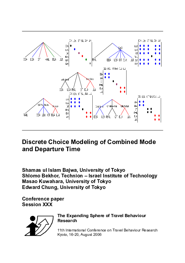 (PDF) Discrete Choice Modeling of Combined Mode and Departure Time