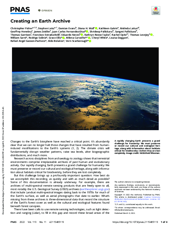 (PDF) Creating an Earth Archive