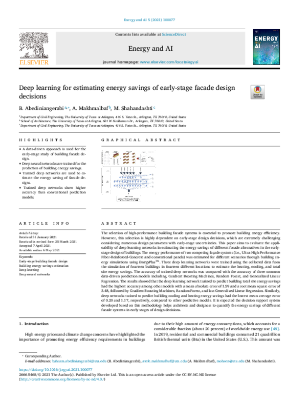 (PDF) Deep learning for estimating energy savings of early-stage facade ...