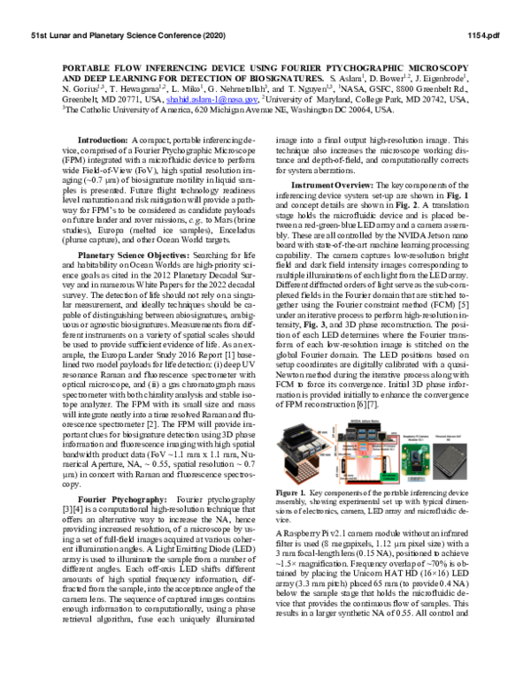 (PDF) Portable Flow Inferencing Device Using Fourier Ptychographic ...
