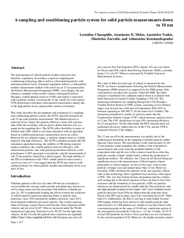 (PDF) A Sampling and Conditioning Particle System for Solid Particle ...