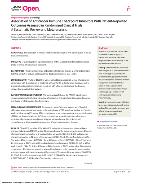 (PDF) Association of Anticancer Immune Checkpoint Inhibitors With ...