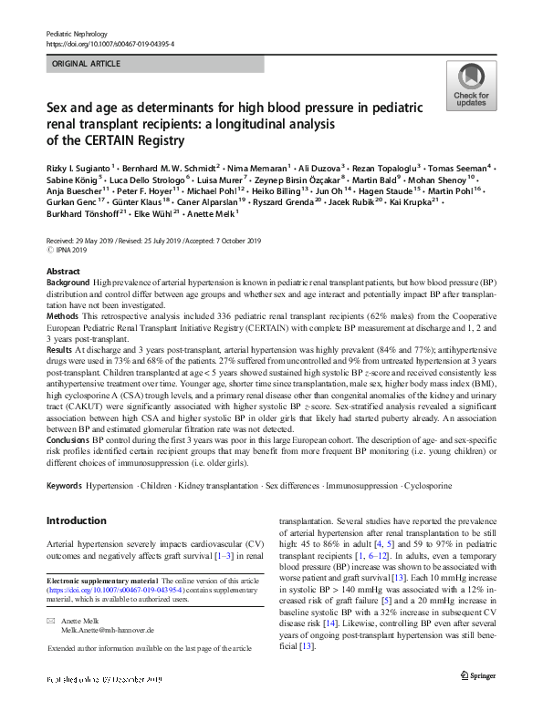 (PDF) Sex and age as determinants for high blood pressure in pediatric ...
