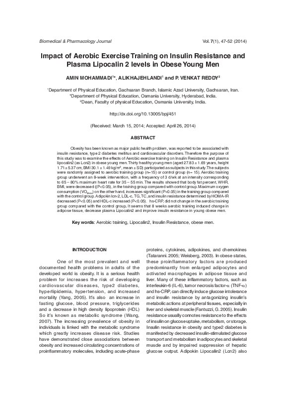 (PDF) Impact of Aerobic Exercise Training on Insulin Resistance and ...