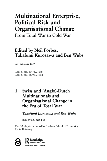 (PDF) Chapter 1 Swiss and (Anglo)-Dutch multinationals and ...