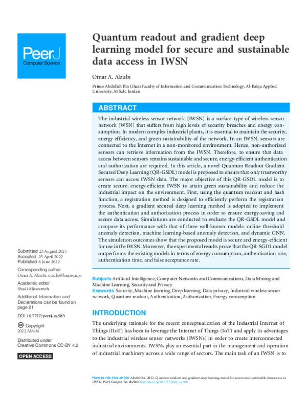 (PDF) Quantum readout and gradient deep learning model for secure and ...
