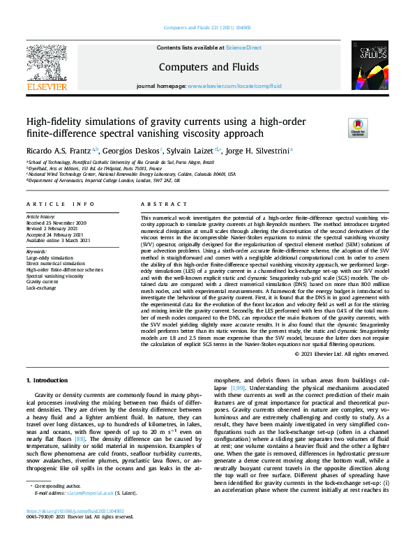(PDF) High-fidelity simulations of gravity currents using a high-order ...