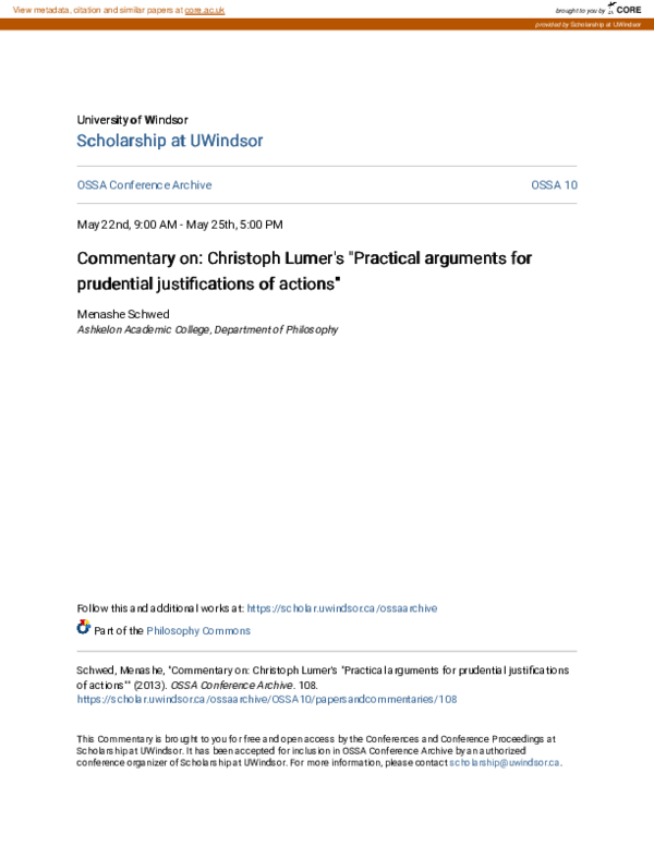 (PDF) Commentary on: Christoph Lumer\u27s Practical arguments for ...