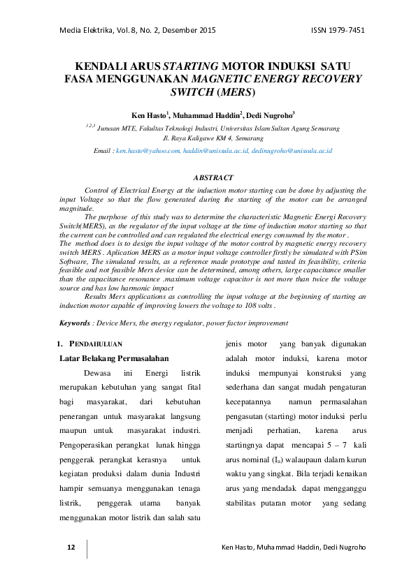 (PDF) Kendali Arus Starting Motor Induksi Satu Fasa Menggunakan