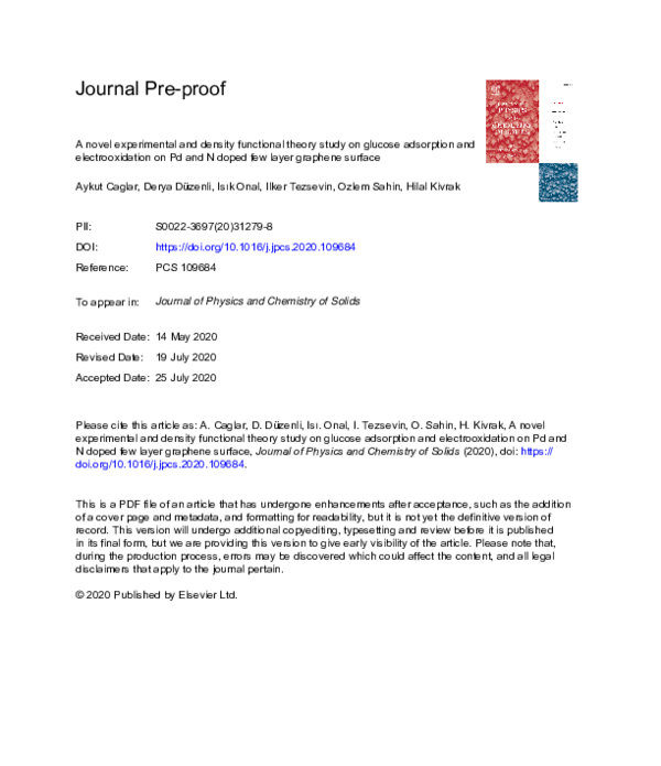 (PDF) A novel experimental and density functional theory study on ...