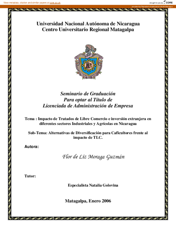 (PDF) Alternativas de Diversificación para Caficultores frente al ...
