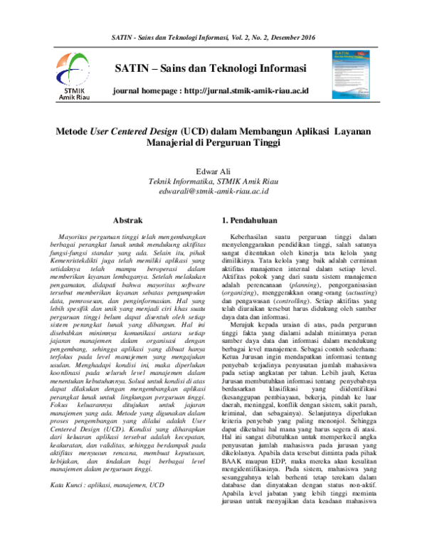(PDF) Metode User Centered Design (UCD) dalam Membangun Aplikasi ...
