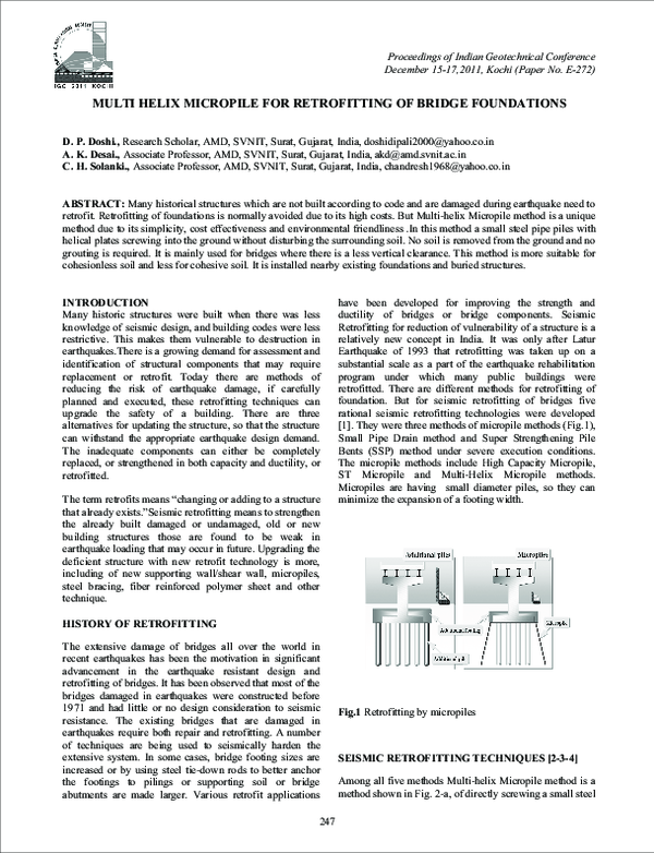 (PDF) Multi Helix Micropile for Retrofitting of Bridge Foundations