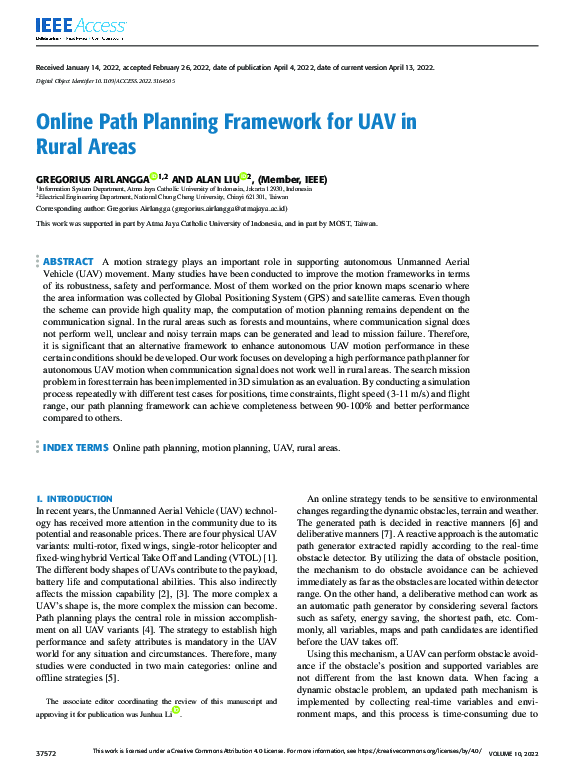 (PDF) Online Path Planning Framework for UAV in Rural Areas