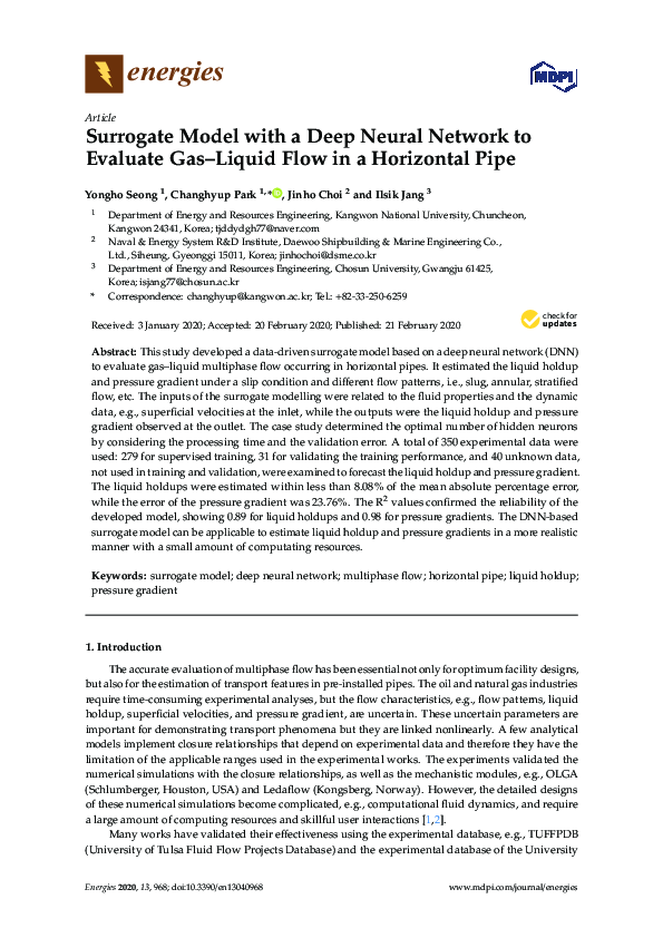 (PDF) Surrogate Model with a Deep Neural Network to Evaluate Gas–Liquid ...