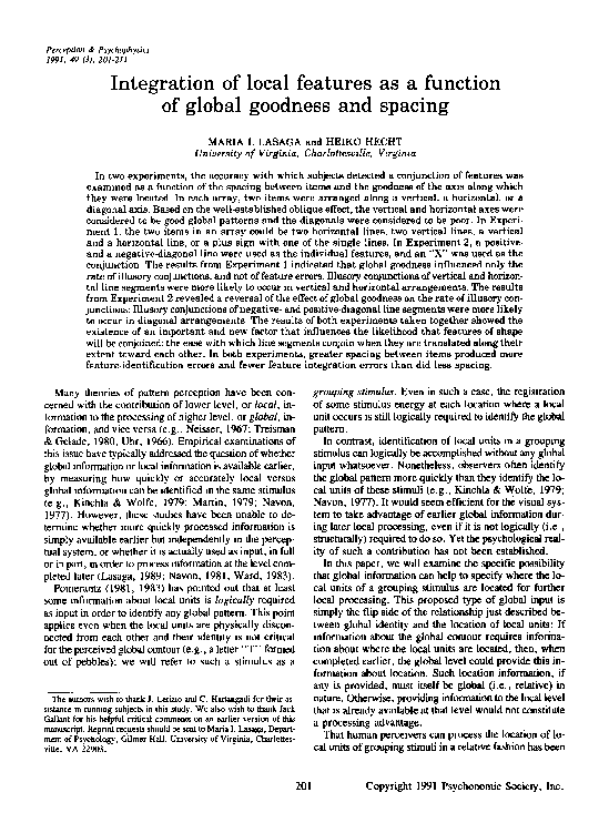 (PDF) Integration of local features as a function of global goodness ...
