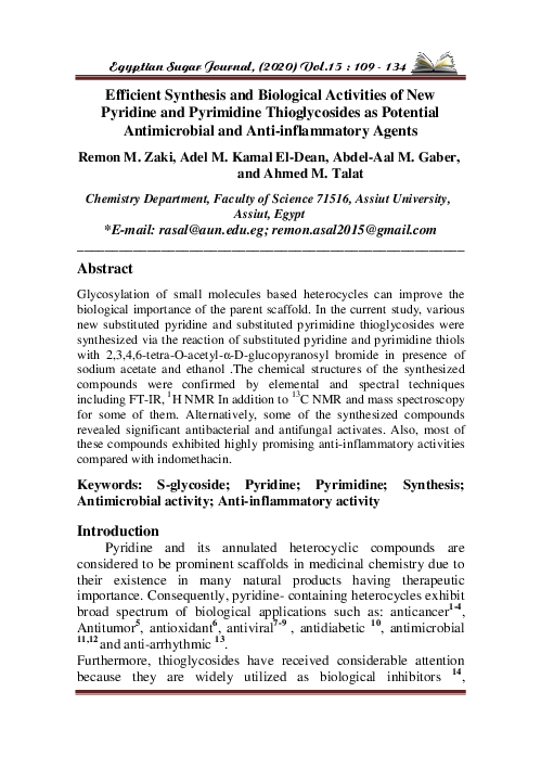 (PDF) Efficient Synthesis and Biological Activities of New Pyridine and ...