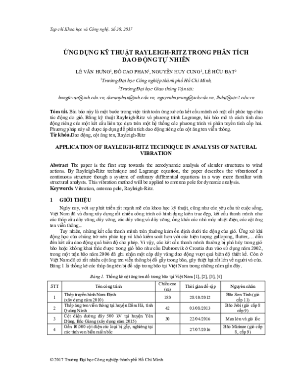 (PDF) Ứng Dụng Kỹ Thuật Rayleigh-Ritz Trong Phân Tích Dao Động Tự Nhiên