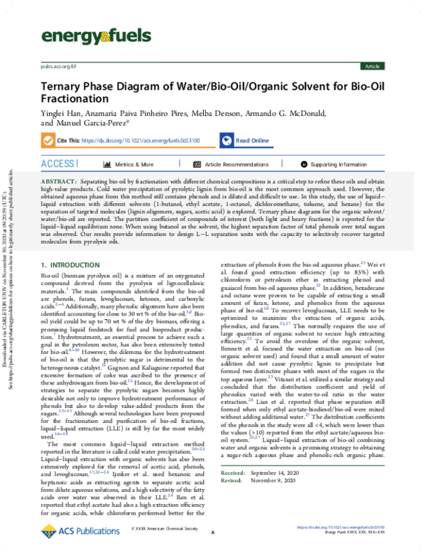 (PDF) Ternary Phase Diagram of Solvent for Bio