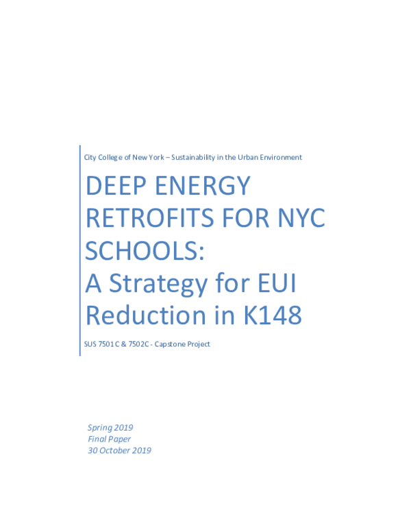 (PDF) Deep Energy Retrofits for NYC Schools