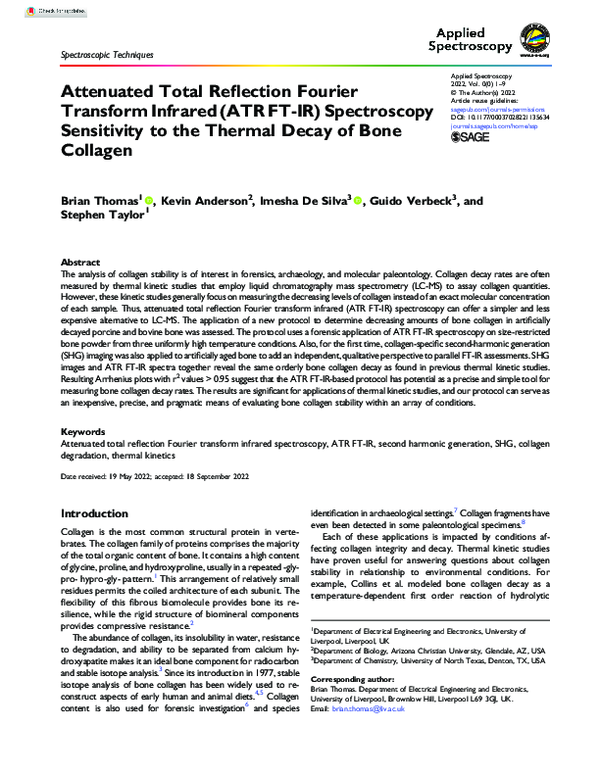 (PDF) Attenuated Total Reflection Fourier Transform Infrared (ATR FT-IR ...