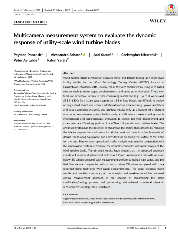 (PDF) Multicamera measurement system to evaluate the dynamic response ...