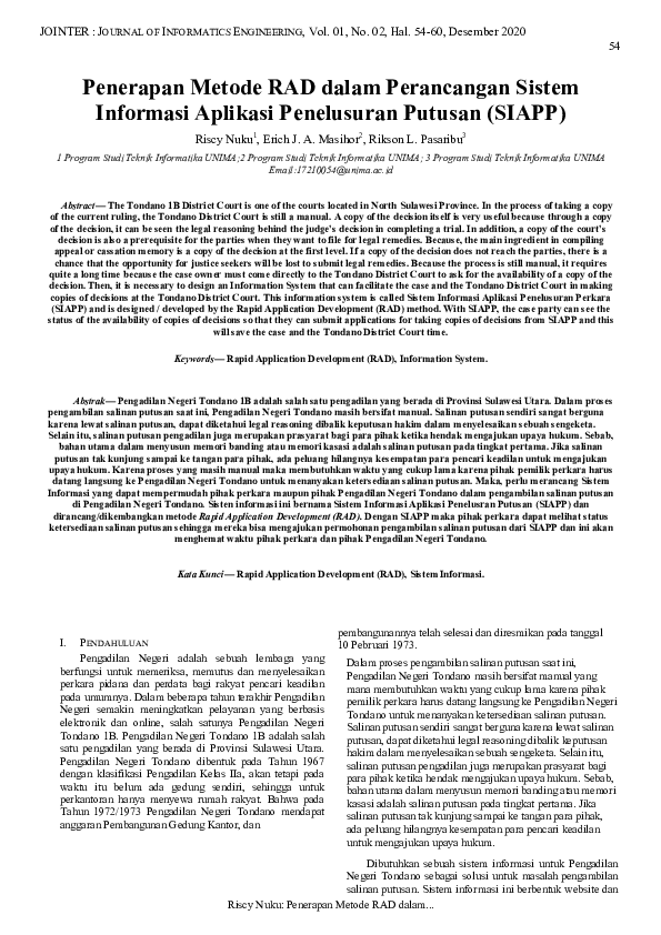 (PDF) Penerapan Metode RAD dalam Perancangan Sistem Informasi Aplikasi ...