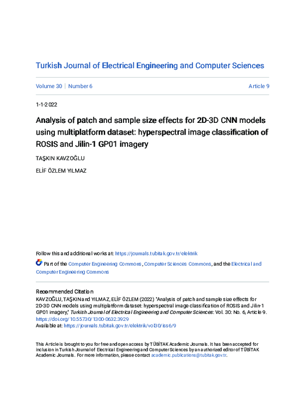 (PDF) Analysis of patch and sample size effects for 2D 3D CNN models us
