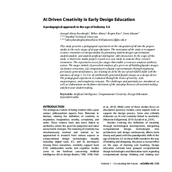 (PDF) AI Driven Creativity in Early Design Education A pedagogical ...