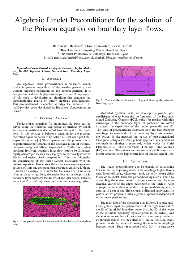 (PDF) Algebraic linelet preconditioner for the solution of the Poisson ...