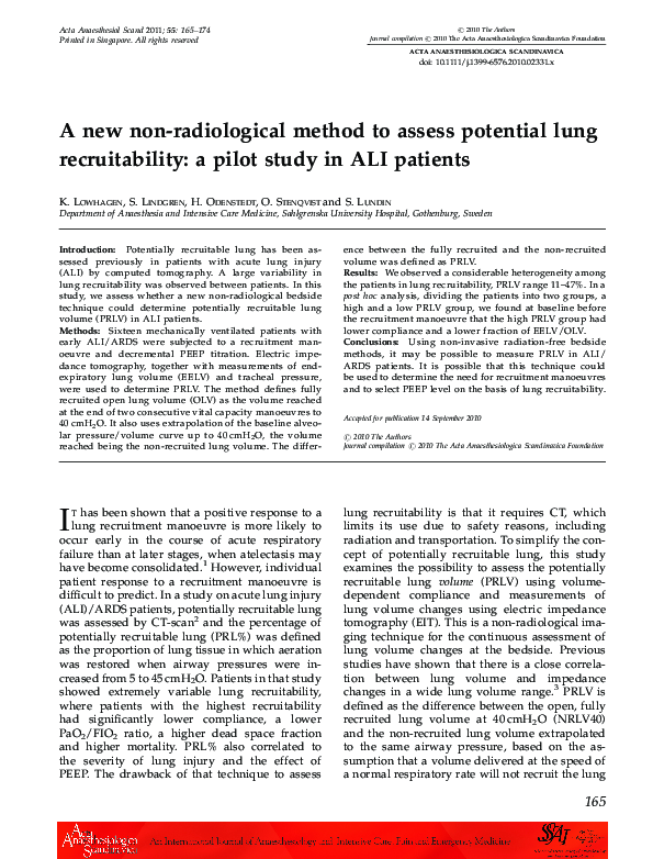 (PDF) A new non-radiological method to assess potential lung ...