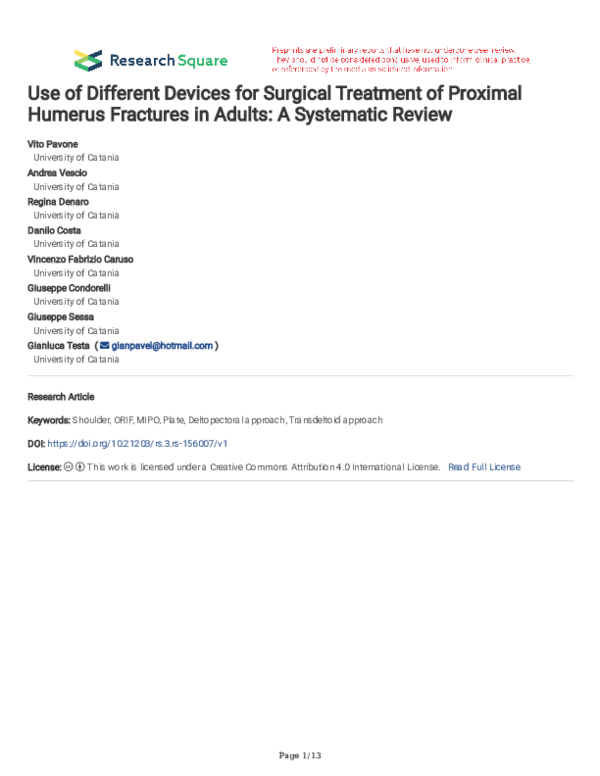(PDF) Use of Different Devices for Surgical Treatment of Proximal ...