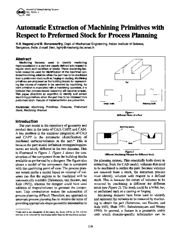(PDF) Automatic extraction of machining primitives with respect to ...