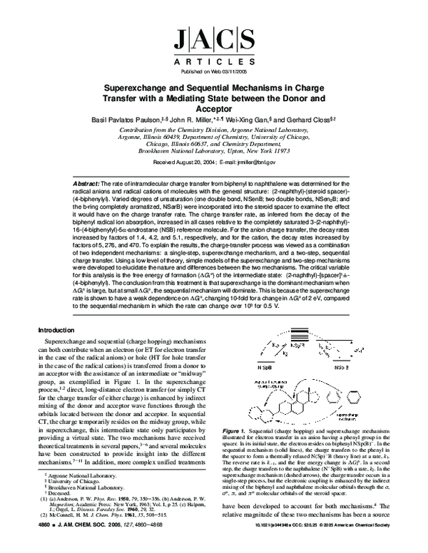 (PDF) Superexchange and Sequential Mechanisms in Charge Transfer with a ...