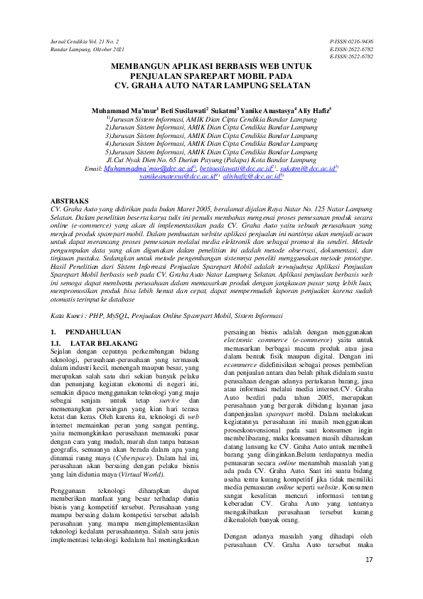 Aplikasi Penjualan Online Sparepart Mesin Alat Berat: Solusi Efisiensi dan Optimasi Bisnis