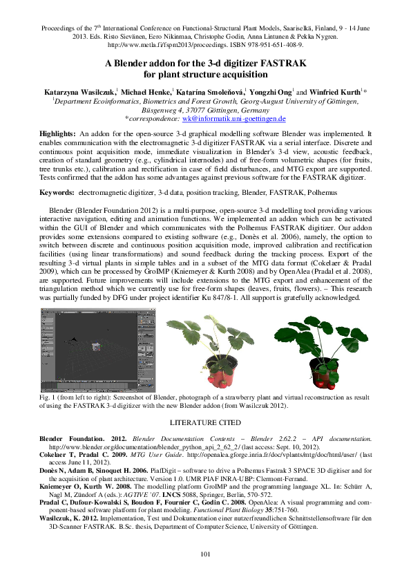 (PDF) A Blender addon for the 3-d digitizer FASTRAK for plant structure ...