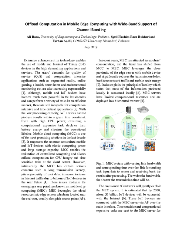 (PDF) Offload Computation in Mobile Edge Computing with Wide-Band ...