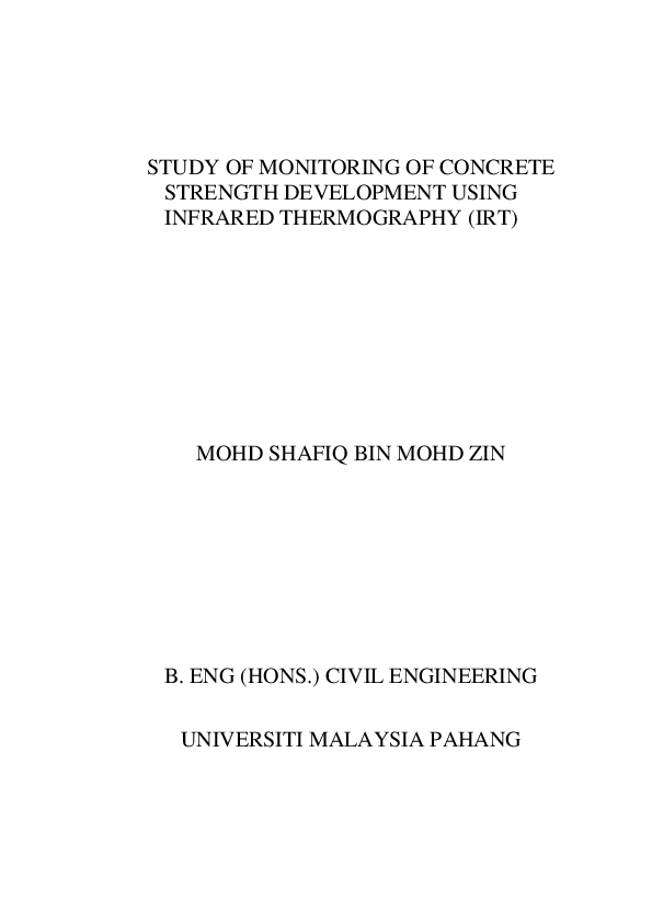 (PDF) Study of monitoring concrete strength development using infrared ...
