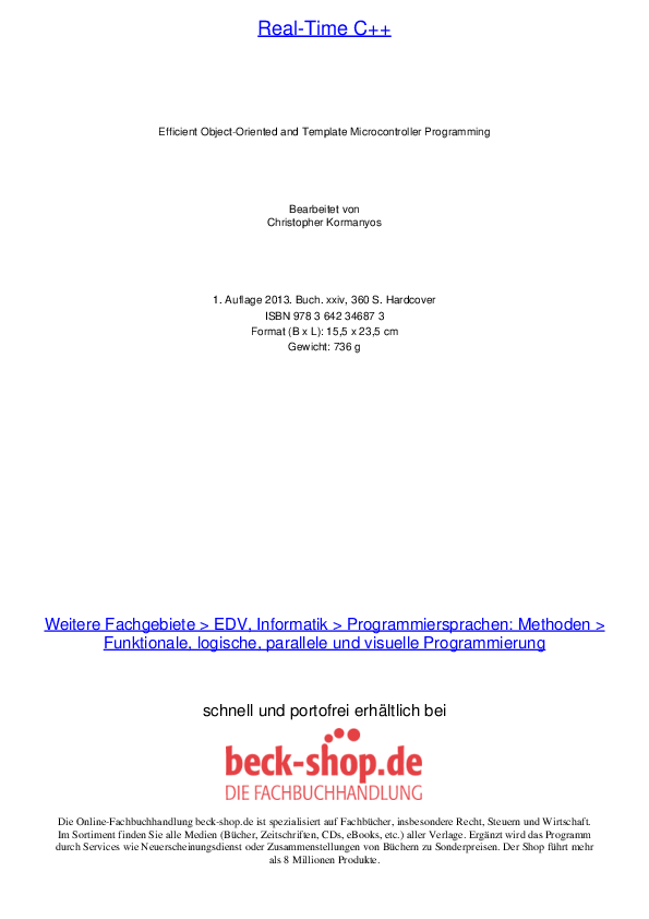 (PDF) Real-time C++: efficient object-oriented and template ...