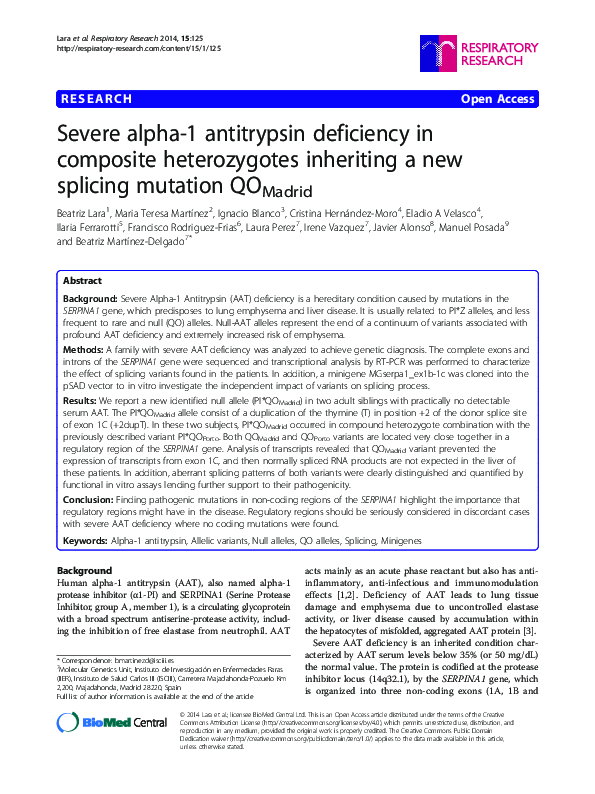 (PDF) Severe alpha-1 antitrypsin deficiency in composite heterozygotes ...